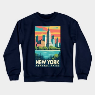 A Vintage Travel Art of New York - US Crewneck Sweatshirt